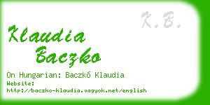 klaudia baczko business card